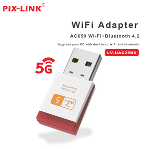 PIX-LINK Venta caliente Banda dual 2,4 GHz y 5GHz Adaptador WiFi 650Mbps USB 3,0 <span class=keywords><strong>Dongle</strong></span> inalámbrico Tarjeta de red 5G Adaptador USB Drivel gratis - Product Image 1