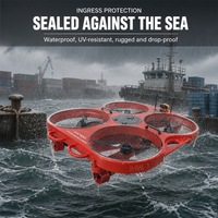 Robot de sauvetage aquatique UAV bimode GPS Beidou, bouée de sauvetage intelligente à double rôle eau-air, cercle de flottation intelligent, bouée de sauvetage télécommandée
