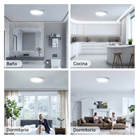 Plafonnier LED ultra-plat carré ou rond à montage en surface, haute luminosité, pour maison, hôtel, bureau / Panneau lumineux LED / Panneau lumineux