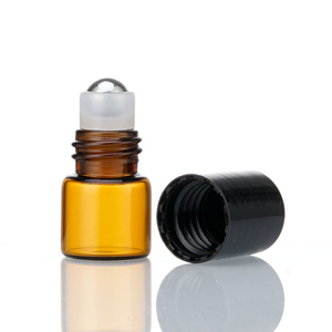 Flacons à bille en verre miniatures rechargeables de 1 ml pour huiles essentielles, parfums et cosmétiques - Product Image 1