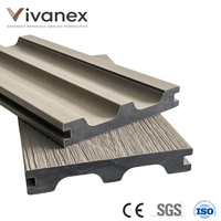 Plancher de terrasse extérieur Vivanex WPC moderne - Étanche, ignifuge, antidérapant, écologique pour jardins et hôtels