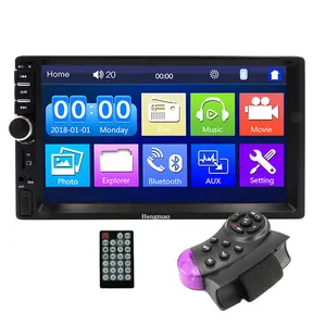 Car Stereo 2 Din 7 Inch Touch Screen Car Radio MP5 Player Mirror Link/FM/TF/BT Supported Steering Wheel Control Remote