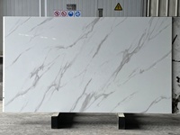 Dalle de verre nano poli blanc YDSTONE, dalle de marbre artificiel en verre nano cristallisé pour comptoir de cuisine et salle de bain