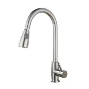 EVOMAX Kitchen Faucet Stainless Steel 304 Water Tap Modern Kitchen Taps Pull Out Sprayer Kitchen Mixer Sink Faucets
