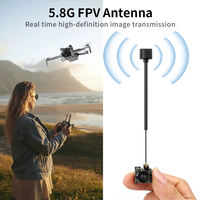 Antenne Lollipop Omni Cherry 5.1G 5.8G RHCP FPV avec tube de support et connecteur UFL MMCX pour VTX Analogique O4 Air Unit
