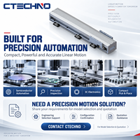 Module de moteur linéaire haute précision CTECHNO FCN80-A2, positionnement 1 µm, entraînement direct 100 N, 4 m/s, plateau linéaire intégré