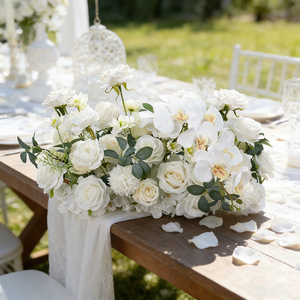 Artificial silk aisle <b>Flowers</b> Wholesale Wedding Floor Aisle <b>Flower</b> Row Decoration birthday <b>Flowers</b> arrangement - Product Image 1