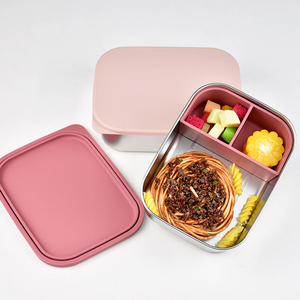 2026 New Flat Lid <b>School</b> Food Container Kids Reusable Leakproof 3 Compartments Stainless Steel Bento <b>Lunch</b> <b>Box</b> BPA Free Large - Product Image 6