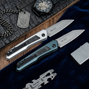 Cuchillo de Bolsillo Plegable HL con Mango de Aleación de Aluminio y Hoja 8CR13 Mov, Tipo Reverse Tonto, para Supervivencia al Aire Libre, Táctico, Camping, Herramienta EDC, DIY, OEM - Product Image 4