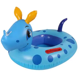 卡通动物造型充气儿童座椅游泳圈幼儿夏季沙滩漂浮玩具