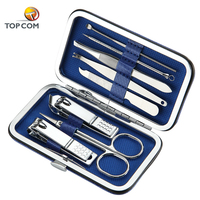 Ensemble de ciseaux à ongles fantaisie de différentes couleurs, petit format, avec sac à outils