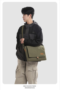 <b>Large</b> Capacity Men's Casual <b>Canvas</b> Shoulder <b>Bag</b> College Student Study <b>Bag</b> Commuting <b>Bag</b> Travel <b>Bag</b> Lightweight Crossbody <b>Bag</b> - Product Image 6