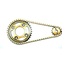 Kit de distribution et chaîne de moto SFR Professional Custom de haute qualité 428HPO, comprenant une chaîne à joints toriques et un pignon