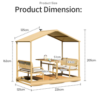 Fauteuil à bascule moderne en acier Meiqi Xiaoyao pour 4 personnes - Imperméable, durable, écologique et portable