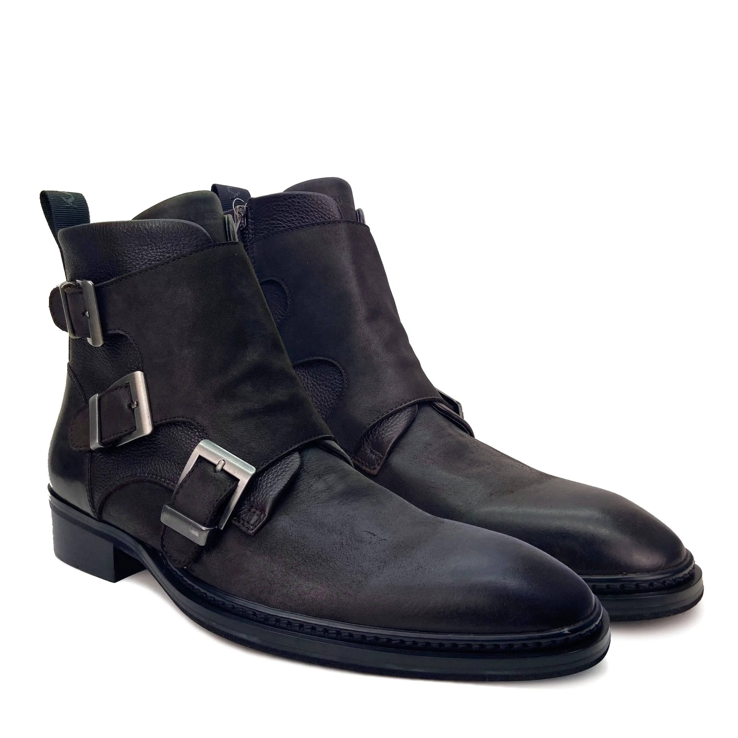 Boots Men's Male boutique small order casual dress boots custom made buckle shoes