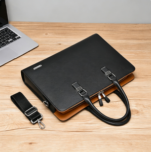 <span class=keywords><strong>Sac</strong></span> à <span class=keywords><strong>main</strong></span> de <span class=keywords><strong>luxe</strong></span> personnalisé pour <span class=keywords><strong>homme</strong></span>, en cuir PU imperméable, grande capacité, pour ordinateur portable, avec bandoulière, idéal pour le bureau et les affaires - Product Image 3