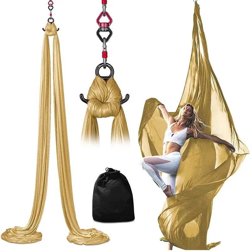 Keepiek Hete Verkoop Yoga Hangmat Set Hoge Sterkte Nylon Lage Stretch Aerial Zijden Yoga Swing Groothandel Voor Body