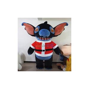 <span class=keywords><strong>Stich</strong></span> negro de 2m con traje de Navidad, <span class=keywords><strong>disfraz</strong></span> de Mascota, mascota de <span class=keywords><strong>Stich</strong></span> inflable, disfraces móviles de felpa de piel de <span class=keywords><strong>Stich</strong></span> para vacaciones - Product Image 2