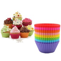 Maßgefertigte Lebensmittelechte Baby-Silikon-Muffinförmchen Perforierte Backformen für Schokolade und Donuts Küchenzubehör Backformen