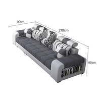 Chinesischer Hersteller: Klassisches 7-Sitzer-Sofa-Set aus Leder für Wohnzimmer – Modernes Apartment-Mall-Sofa mit Schwammfüllung