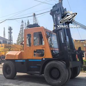 Chariot élévateur TCM FD100Z8 10 tonnes d'occasion, chariot élévateur japonais 10 tonnes, moteur Isuzu 6BG1, machine d'occasion, chariot élévateur à essence, 4000 mm, 10000 kg - Product Image 5