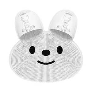 Body <strong>Shower</strong> Brush Foot Wash Mat Non Slip Rabbit Reusable Bath Massage <strong>Cushion</strong> for Relaxation - Product Image 1