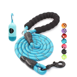 Correa de Nailon Resistente para Perros, con Rayas de Colores, de 1.5 m, Reflectante, para Entrenamiento y Rastreo, con Logotipo Personalizado, OEM/ODM - Product Image 1