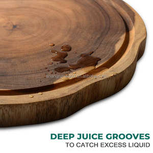 Tronco albero tagliere in legno rotondo naturale tagliere tagliere tagliere in legno tagliere per formaggi Pizza per ristorante - Product Image 6