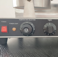 Machine à gaufres et cornets de crème glacée électriques miniatures commerciales en acier inoxydable 1000W pour la maison