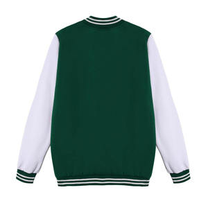 Chaqueta universitaria de lana vintage personalizada OEM para hombre, estilo Letterman, para invierno, con diseño de patchwork frontal, ideal para ropa urbana y béisbol. - Product Image 3