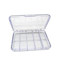 Nouvelle palette de fards à paupières rectangulaire vide en plastique, 10 compartiments, en matière vierge écologique, boîte d'emballage cosmétique, vente en gros