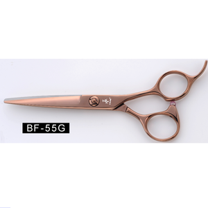 BF-55RG profesional perawatan hewan peliharaan gunting cukur anjing baja nirkarat Jepang ukuran panjang emas mawar CNC YONGHE - Product Image 2