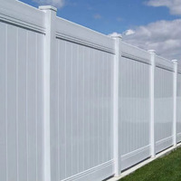 Clôture de jardin en plastique pour la maison et le jardin, 6 pieds x 8 pieds, clôture en PVC pour la protection de l'intimité