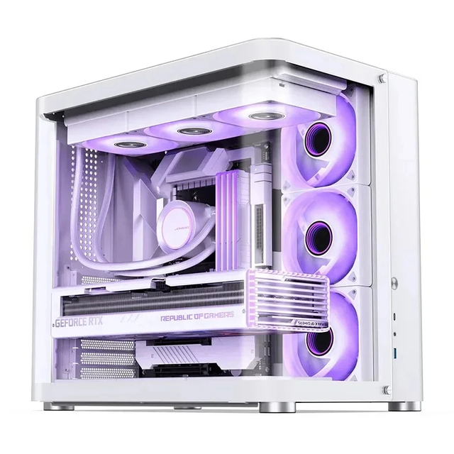 JONSBO TK-2 M-ATX Steel Full Tower Computer Case Hyperbolic Translucent Side Window ITX Game 360mm Water Cooling USB/Audio Front