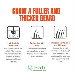 Gummies pour la croissance de la barbe OEM/ODM pour hommes, ingrédients naturels favorisant la croissance des poils de la barbe. - Product Image 4