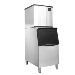 Thương mại thép không gỉ lớn lưỡi liềm Ice Maker Máy/tủ lạnh rõ ràng Ice Cube Maker máy để bán