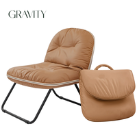 Fauteuil à bascule pliable réglable et rembourré, imperméable, cinq positions, pour yoga, méditation, chambre à coucher, hôtel, design moderne, vente en gros