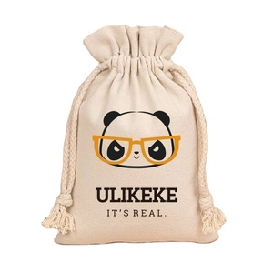 Sac en coton à cordon avec logo, petit sac de rangement, super doux, en mousseline, cadeau, grand sac de Noël, sac de Père Noël en toile, personnalisé avec boucle - Product Image 1