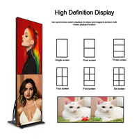 Écran d'affichage numérique pliable portable intelligent pour publicité murale intérieure et extérieure, support de panneau LED