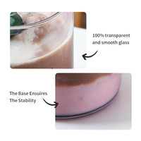 Gobelets à café en verre transparent réutilisables résistants à la chaleur, style classique, pour cadeaux d'entreprise et usage domestique et professionnel