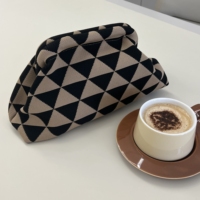 Sacs à main de luxe pour femmes, sacs à main de marque célèbres d'occasion, pochette en tricot 3D, sacs de créateurs pour femmes, pochette de mode célèbre pour femmes
