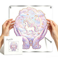 Puzzle en bois personnalisé en forme sur mesure, cadre flottant, décoration de bureau, cadeau, vente en gros ODM