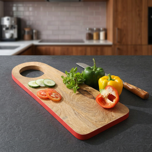 Planches à découper en bois de manguier pour fruits, légumes, pizza, pain – Ustensiles de cuisine suspendus pour planches à découper et planches à fruits - Product Image 1