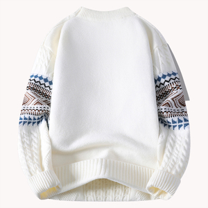 Nouveauté Pull en tricot de style décontracté pour jeunes étudiants, couche de base, jacquard ample, polyvalent, pull pour homme - Product Image 4
