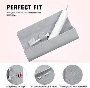 Estuche de Viaje para Cepillo de Dientes Electrónico de Cuero PU Impermeable con Cierre Magnético, Bolsa de Transporte Protectora para Oral-b <span class=keywords><strong>Philips</strong></span> - Product Image 2