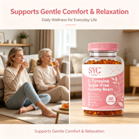 Gummies de L-Tyrosine sans sucre en gros, 1000 mg, à base de plantes, pour la santé cognitive et le bien-être quotidien