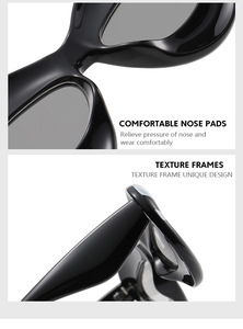 Lunettes De soleil De luxe Hip Hop, yeux De chat rayées, zèbre, gonflables, mignonnes, couleur bonbon, tendance, 2023 - Product Image 6