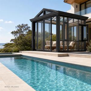 Véranda en verre moderne MEXIN avec toit vitré pour extension de jardin, patio ou espace extérieur résidentiel - Product Image 5
