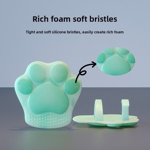 Nouvelle brosse nettoyante pour le visage en silicone à griffes de chat, brosse à poils doux pour un nettoyage facial en profondeur, massage des pores, brosse nettoyante pour le visage en silicone portable - Product Image 4