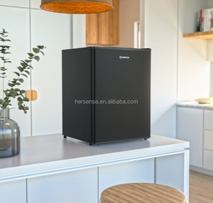 Mini-réfrigérateur de haute qualité de 50 litres avec congélateur supérieur à refroidissement rapide et compresseur, idéal pour la chambre et alimenté par une source électrique. - Product Image 5